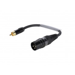 SOMMER CABLE Adaptercable XLR(M)/RCA(M) 0.15m bk